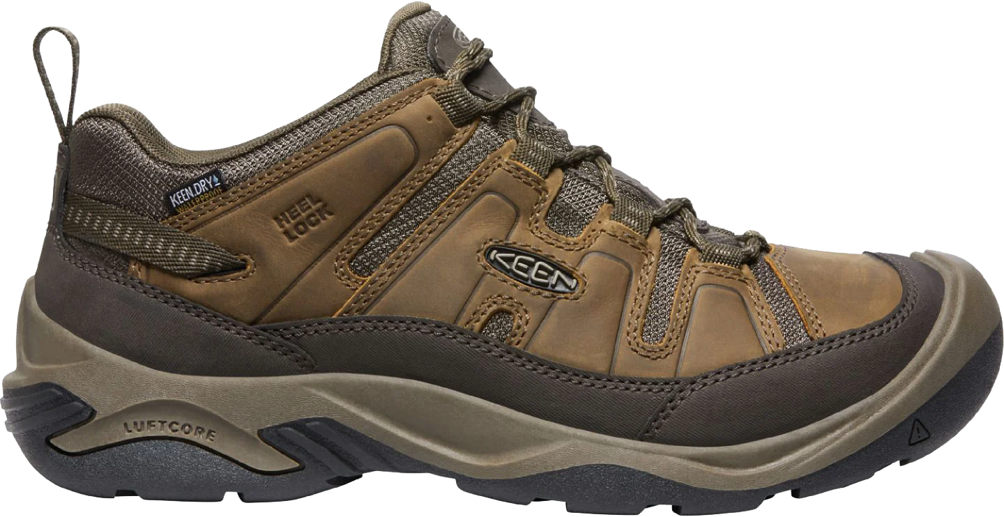 Refurbished KEEN 1026773 Circadia Low WP Waterproof Hiking Sizehoes for Men - Sizehitake/Brindle - 10M