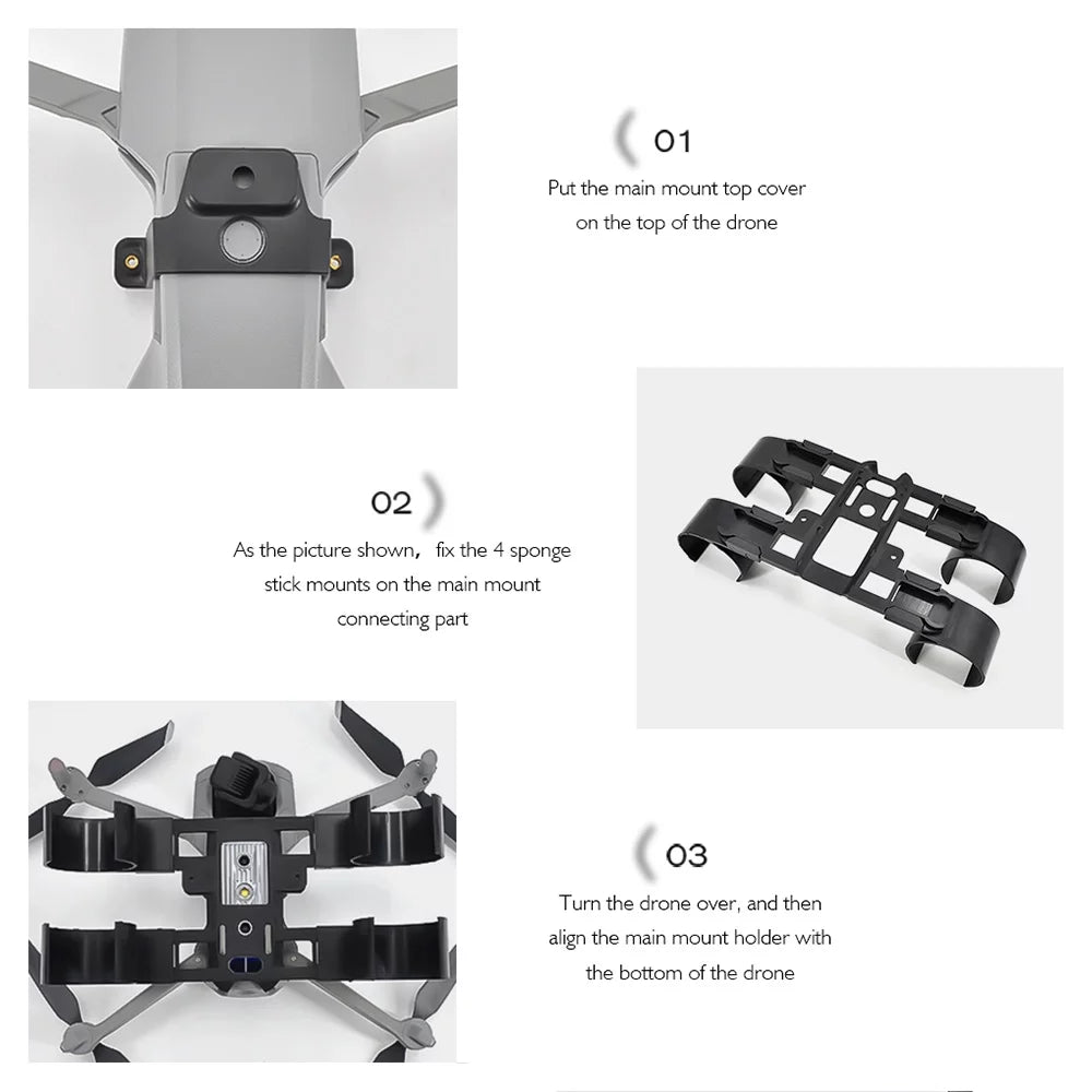 moobody Compatible with DJI Mavic Air 2 AIR 2Size Drone Float Holder Landing Gear Sizetick Bracket Heighten Extender Holder Training kit