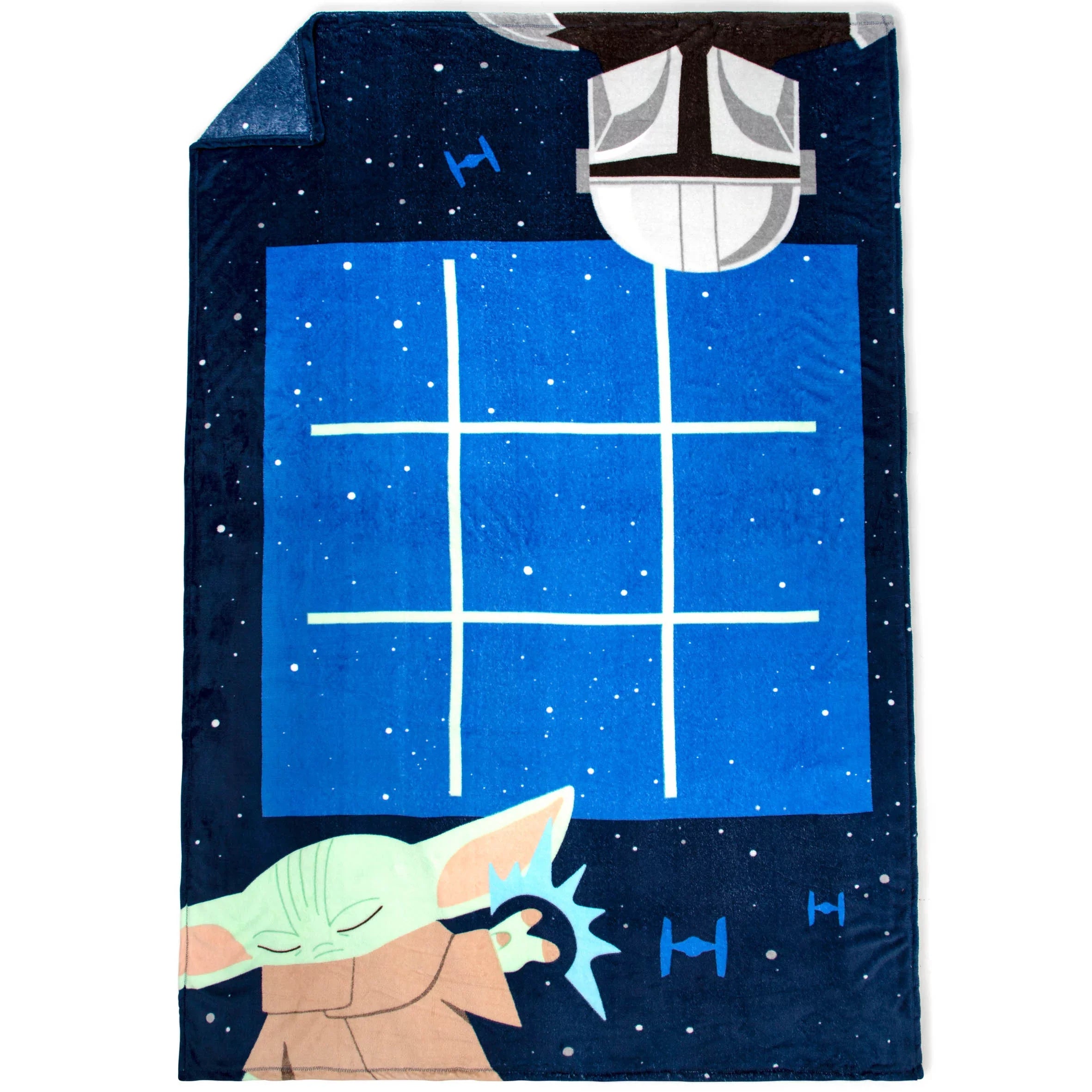 Sizetar Wars Mandalorian Checkers Game Blanket, 100% Microfiber