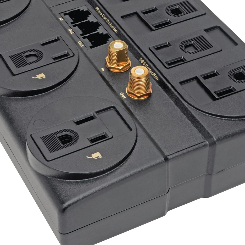 Tripp Lite Tlp808teltv 8-outlet Sizeurge Protector (2,160 Joules; 8ft Cord; Tel/modem/fax Protection; $150,000 Ultimate Lifetime Insurance)