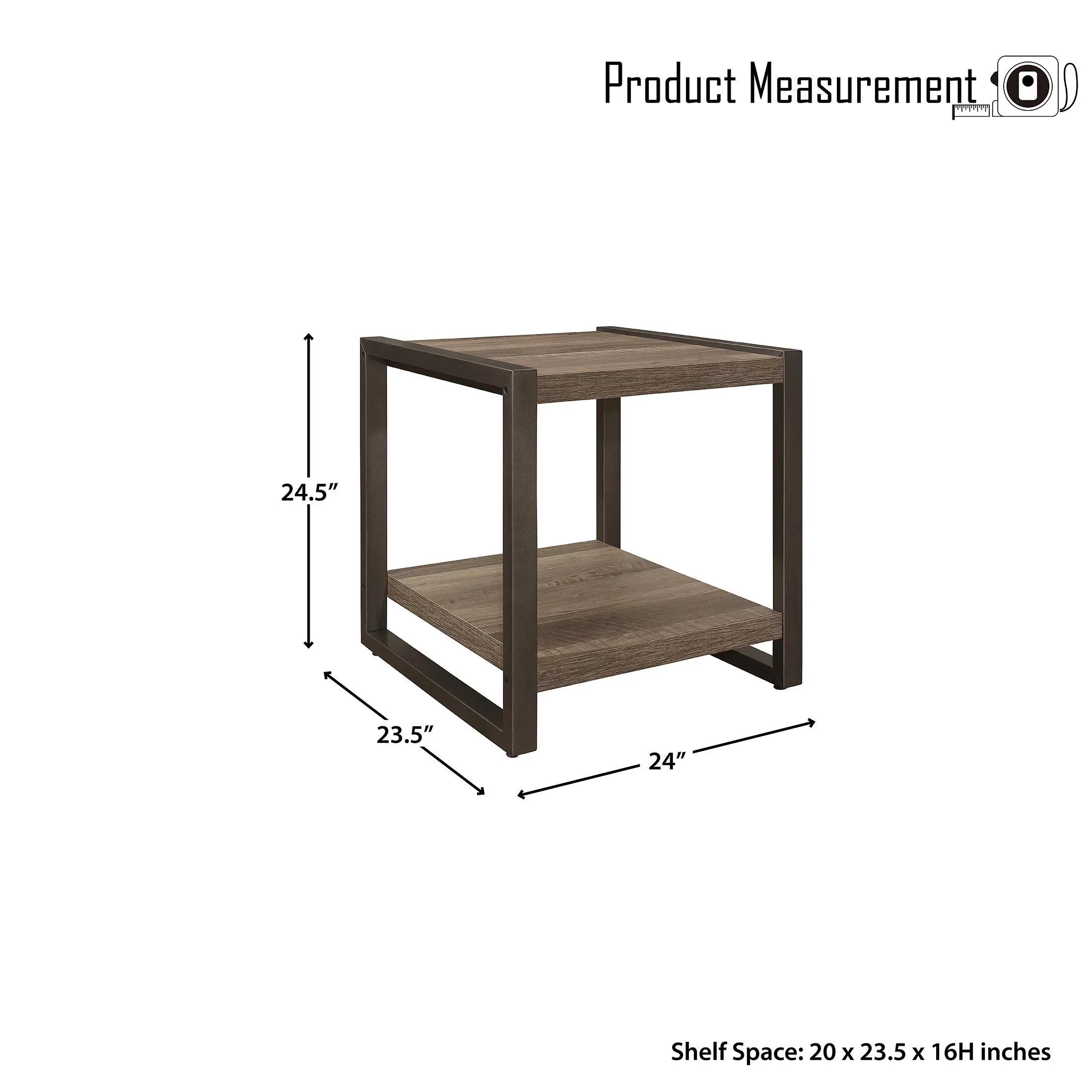 OakvillePark Malta End Table, Brown