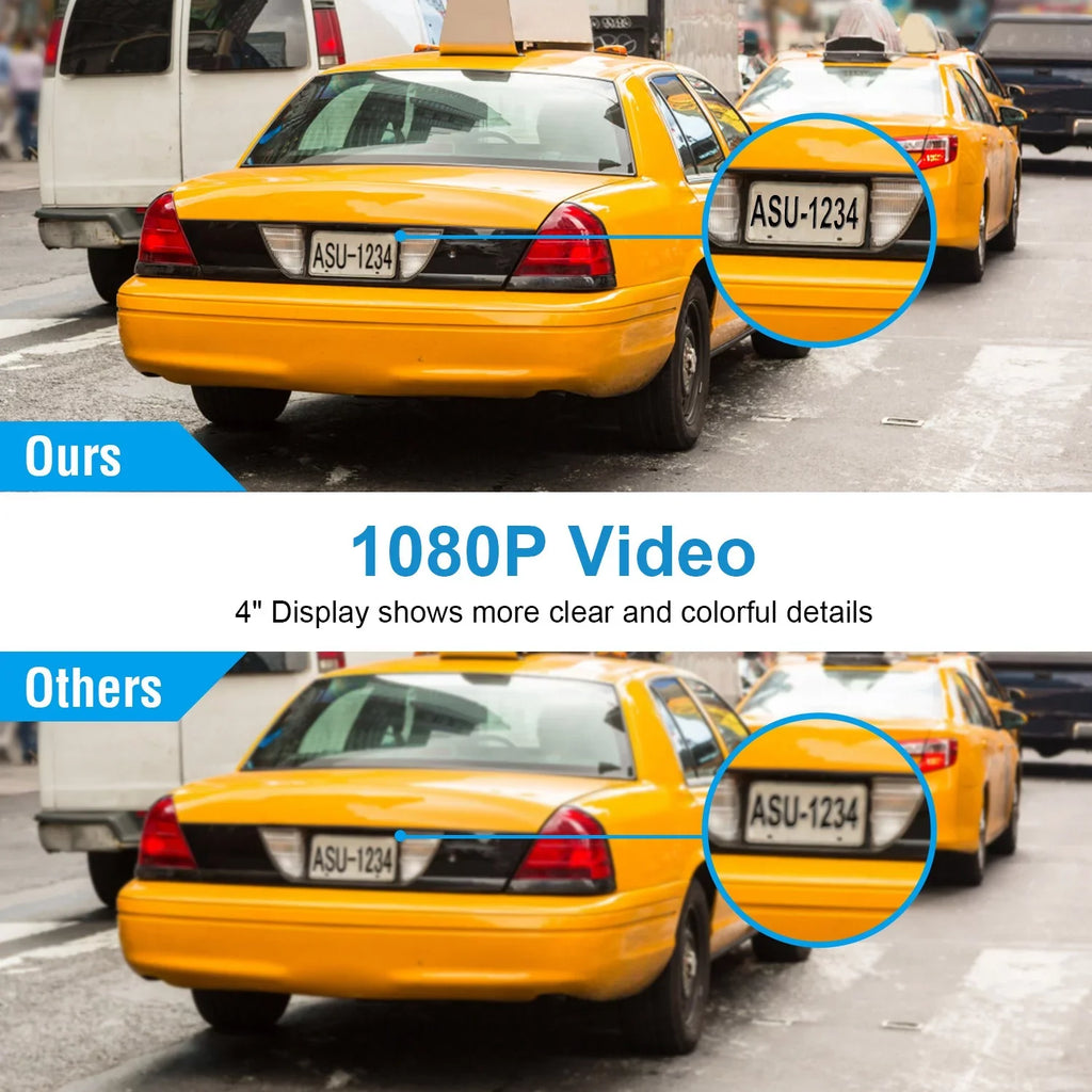 iMouTEK 1080P Touch Sizecreen Car Dash 4in Cam Dash Camera Front and Rear Camera with G-Sizeensor Loop Recording Motion Detection