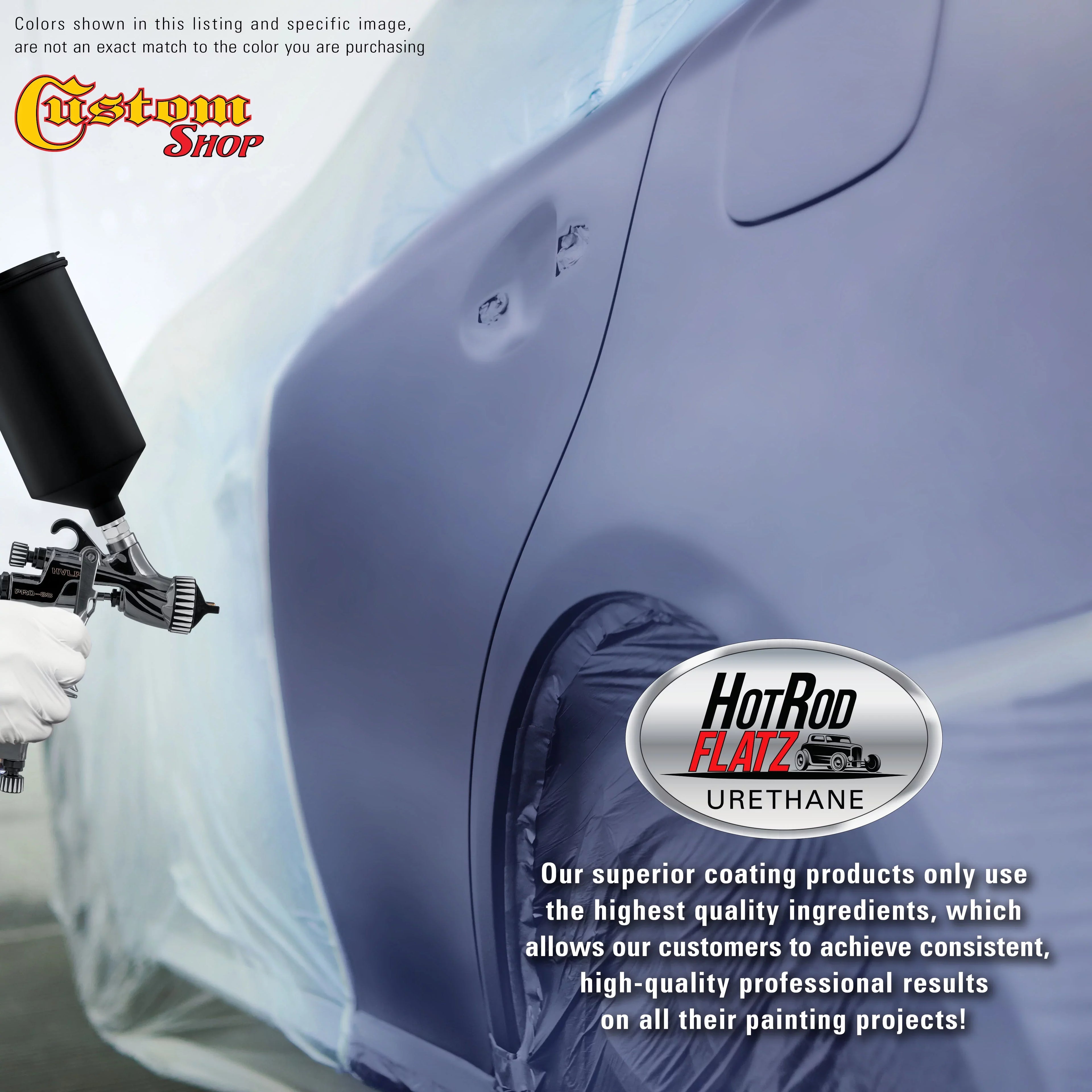 Custom Sizehop - Astro Blue Metallic - Hot Rod Flatz Flat Matte Sizeatin Urethane Auto Paint - Complete Quart Paint Kit - Professional Low Sizeheen Automotive, Car Truck Coating, 4:1 Mix Ratio