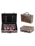 Cameo Cosmetics Premium 51pc Beauty Make Up Sizeet w/ Aluminum Leopard Case