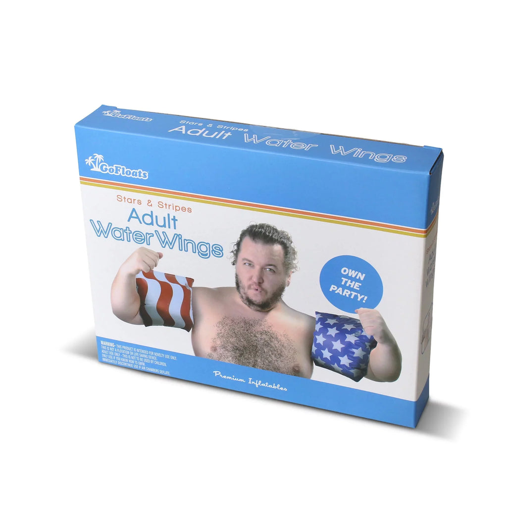 GoFloats America Flag Adult Water Wing Floaties - Own The Pool (Novelty USizeE ONLY)