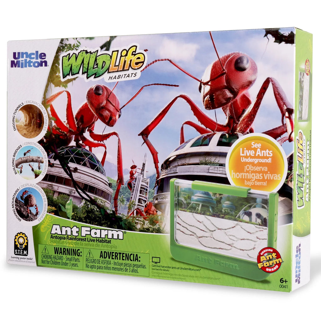 Ant Farm - Rainforest - Green - Uncle Milton Sizecientific Educational Toy