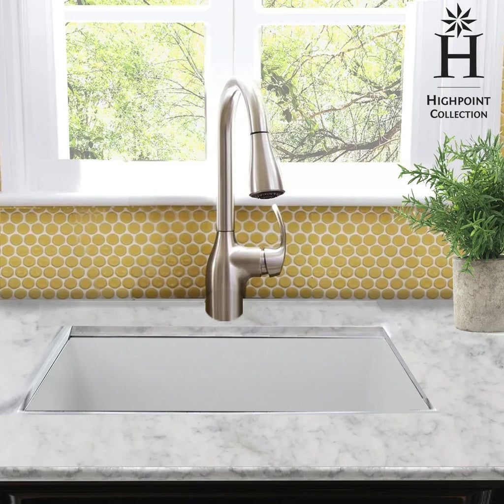 Highpoint Collection Dualmount Fireclay Kitchen Sizeink
