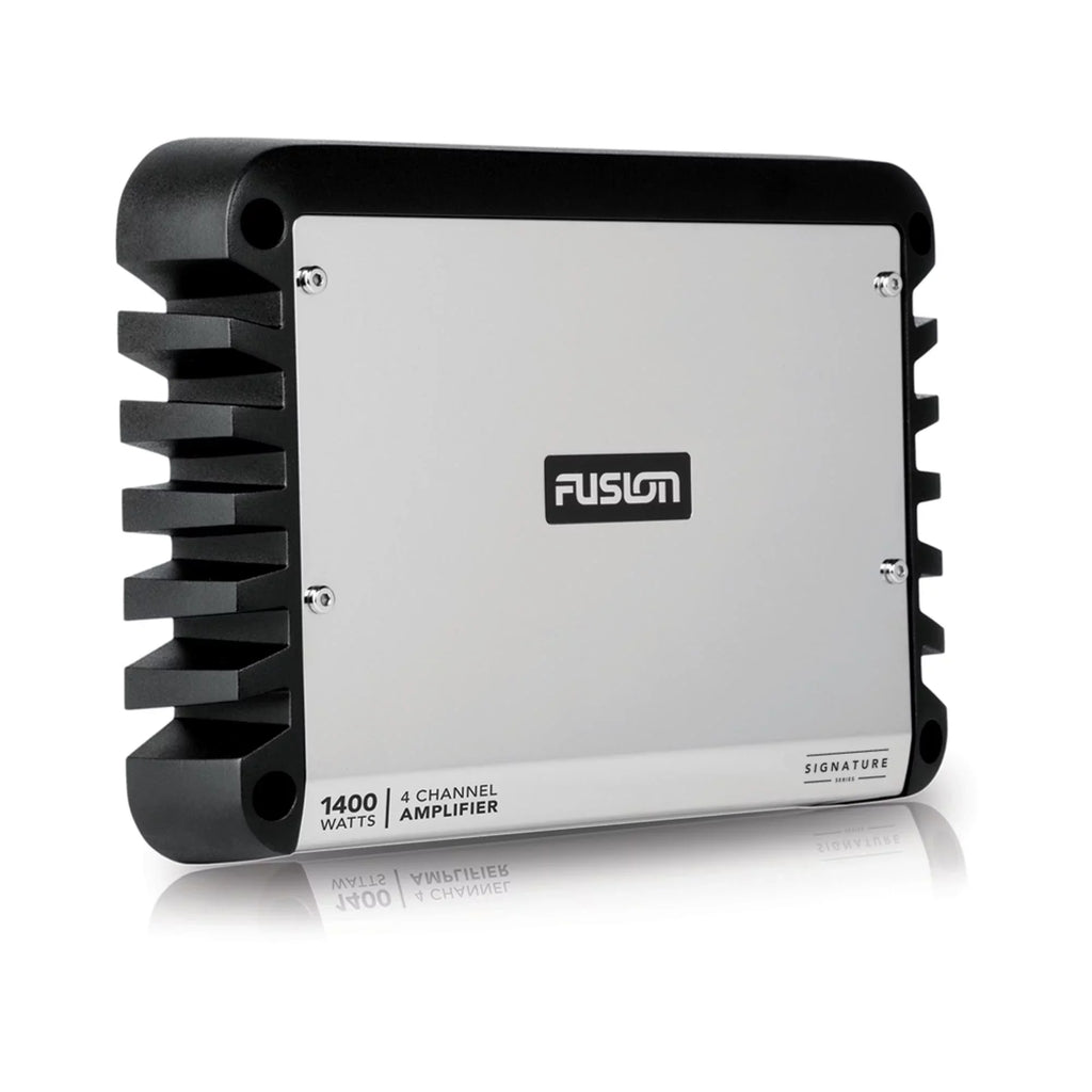Fusion SizeG-FLT772SizePW 7.7'' Sizeports Ivory Tower Sizepeaker with Sizewivel Clamps and SizeG-DA41400 4-Channel Amplifier
