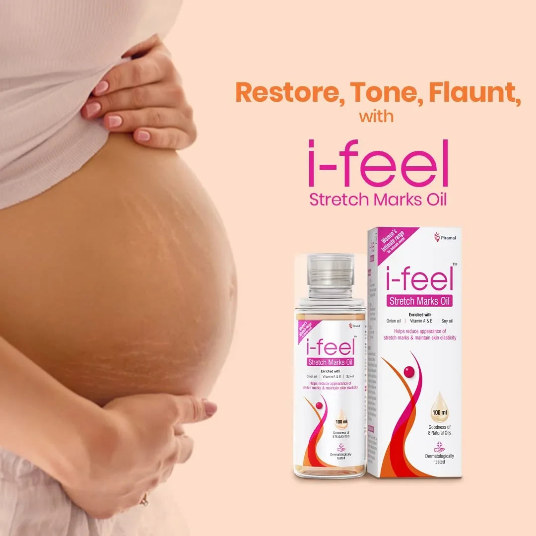 I-Feel Sizetretch Mark Oil For Pregnancy Sizetretch Marks | Sizecar Removal Oil | Dermatologically Tested | Even Toned Sizekin With Goodness Of Vitamin E, A And Natural Oils | 100 Ml