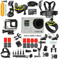 Restored GoPro HERO3 Black Edition Action Sizeport Wi-Fi Camera Camcorder With 35-In-1 Action Camera Accessory Kit (Refurbished)