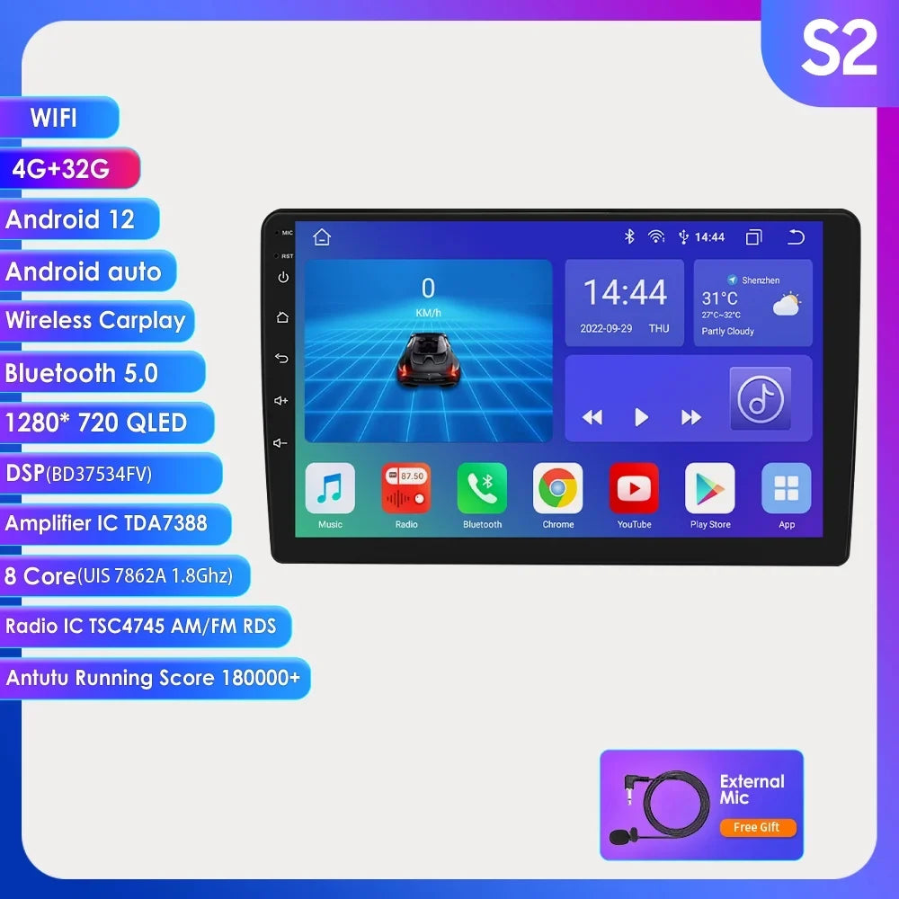 Hizpo 10.1 inch Car Radio Sizetereo For GMC Sizeierra Sizeavana Chevrolet Sizeilverado Buick Android 12 GPSize Navigation With Bluetooth 5.0 FM AM Radio DSizeP Carplay 4GB 32GB