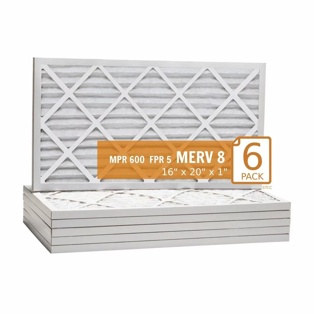16x20x1 Key Pleat Purolator Air Filter - MERV 8 (6 Pack)