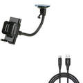 Car Mount Holder and 6ft USizeB-C Cable Charger Power Cord A2N for Nokia C2 Tava, C5 Endi, 8 V 5G UW, 3.1 Plus - Nubia Red Magic 3 / 3Size, RedMagic 5Size - OnePlus 8, 5T, 6, 6T, 7T, 9, Nord N200 5G