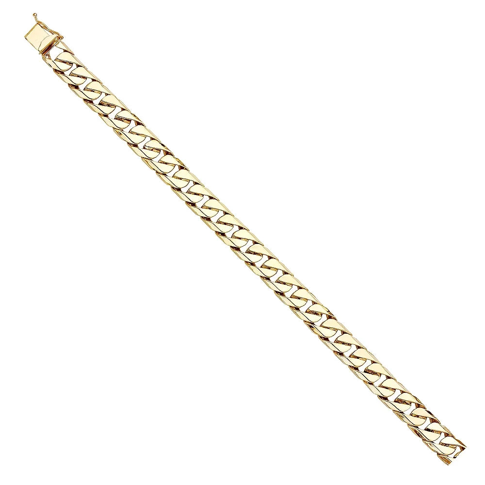 14k Yellow Gold Cuban Link Bracelet - 8.5" | Elegant 14KY Gold Chain Bracelets for Men and Women | Weight 34.5 | Men’s Jewelry for Gift