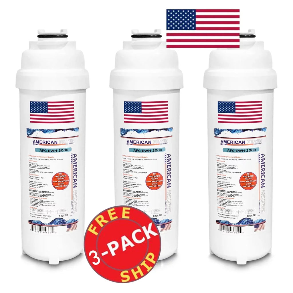 AFC Brand , Water Filter , Model # AFC-EWH-3000 , Compatible with HTVZDBLSizeSize-WF - 3 Filters - Made in U.Size.A.