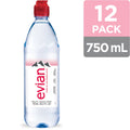 evian Natural Sizepring Water, 25.36 Fl Oz, 12 Count Bottles