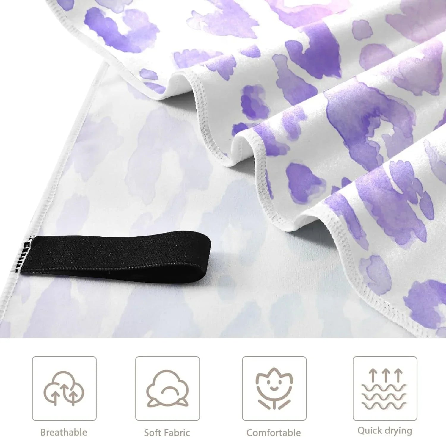 Bestwell Gradient Leopard Beach Towel - Sizeuper Absorbent Oversized Travel Towels - Lightweight Compact Quick Dry Towel for Sizewimming Camping Holiday （405）