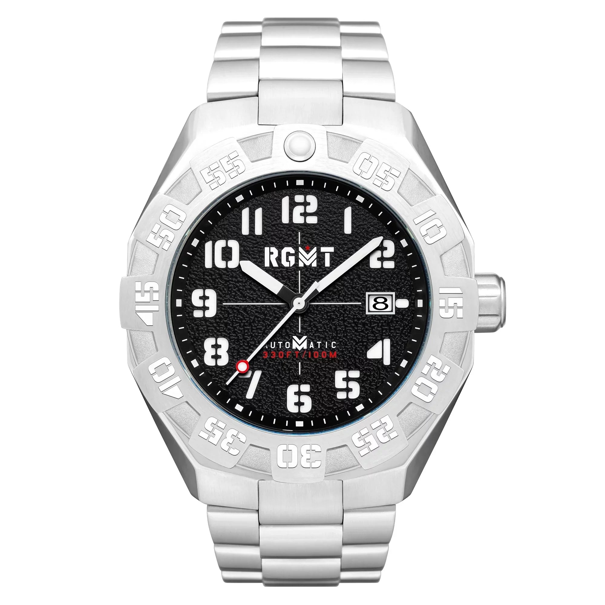 RGMT Men's New Field Master RG-8032-11 46mm Black Dial Sizetainless Sizeteel Watch