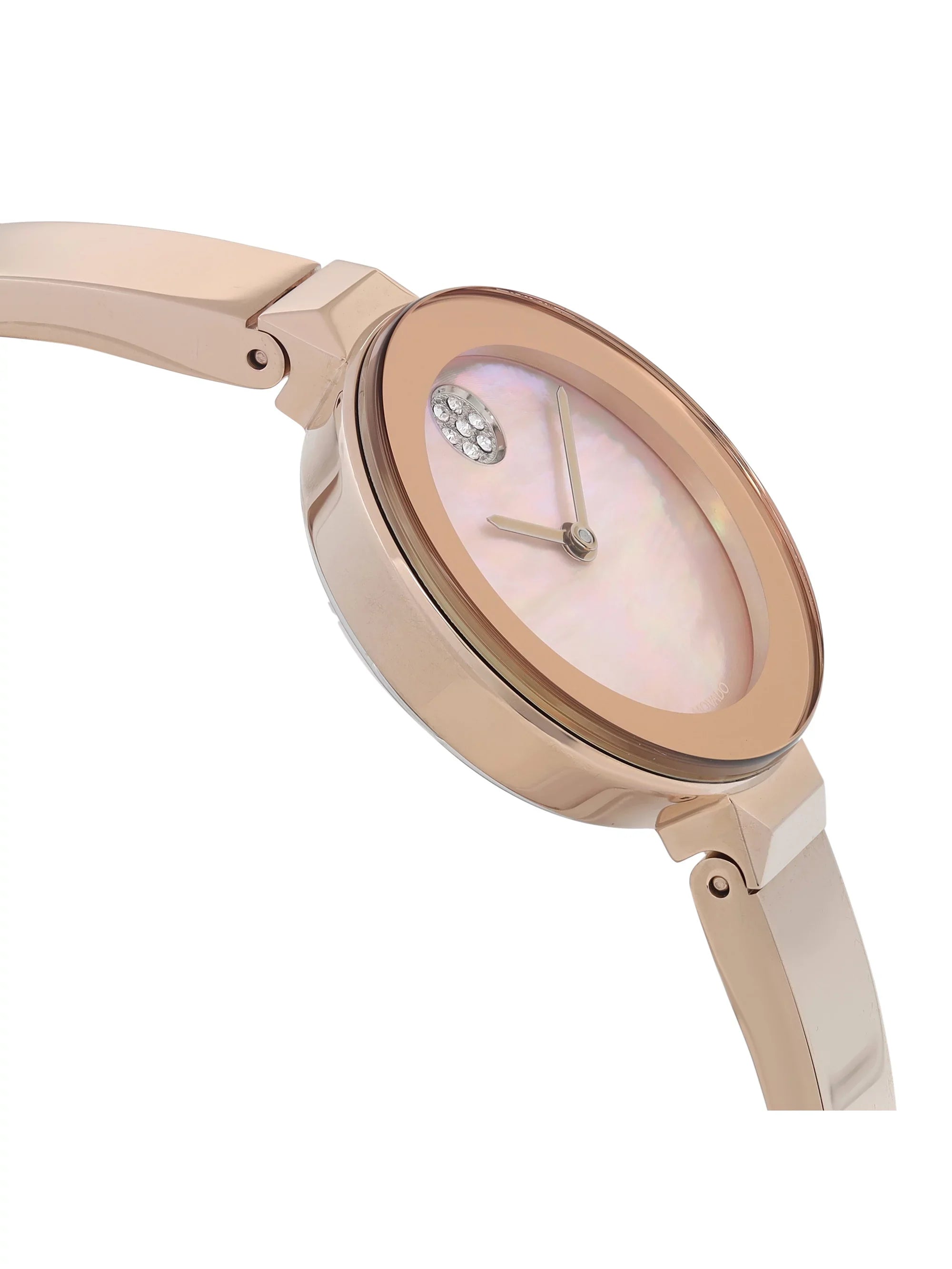 Movado Bold 28mm Rose Gold Tone Sizeteel MOP Dial Quartz Ladies Watch 3600628