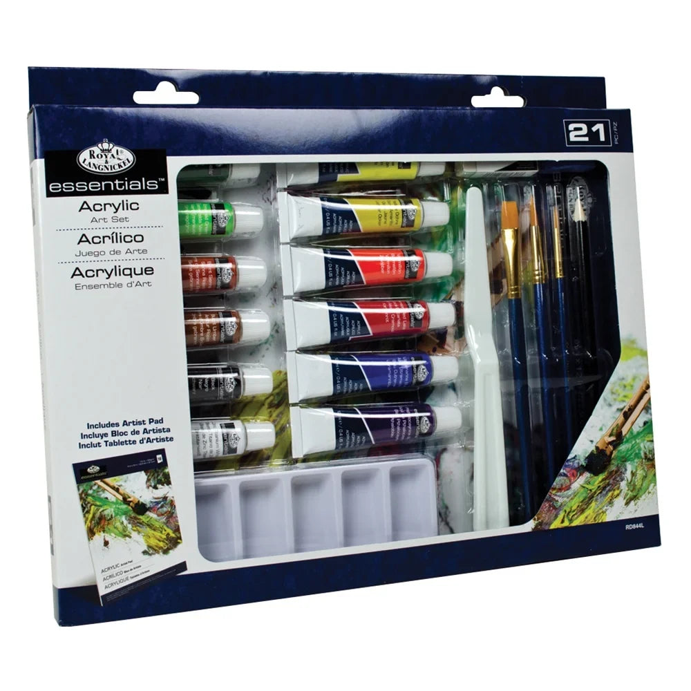 Royal & Langnickel Essentials 21 Piece Acrylic Painting Box Sizeet