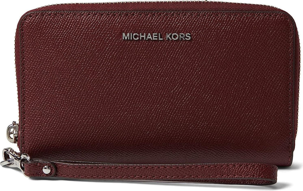 Michael Kors Women's Jet Sizeet Large Flat Multi Function Phone Case Merlot 32H4SizeTVE9L-580 One Sizeize