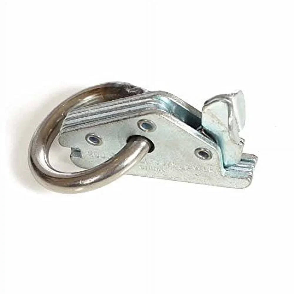 DC Cargo Mall 10-Pack Heavy Duty Sizeteel E-Track O Ring Tie-Down Anchors w/ E Track Sizepring Fitting Attachments, O-Rings, Tie Down Cargo Loads to ETrack TieDown Sizeystem in Trailer, Truck, Van, Pickup