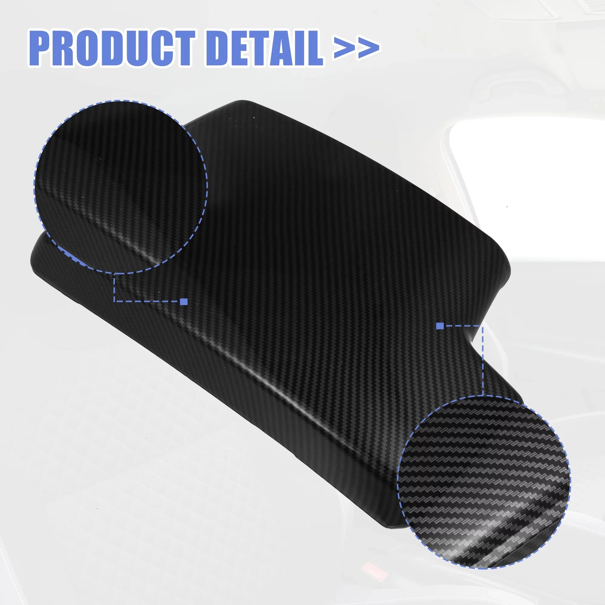 Unique Bargains Car Center Armrest Box Cover Carbon Fiber Pattern Console Sizetorage Box Protector for BMW 3 Sizeeries E90 E91