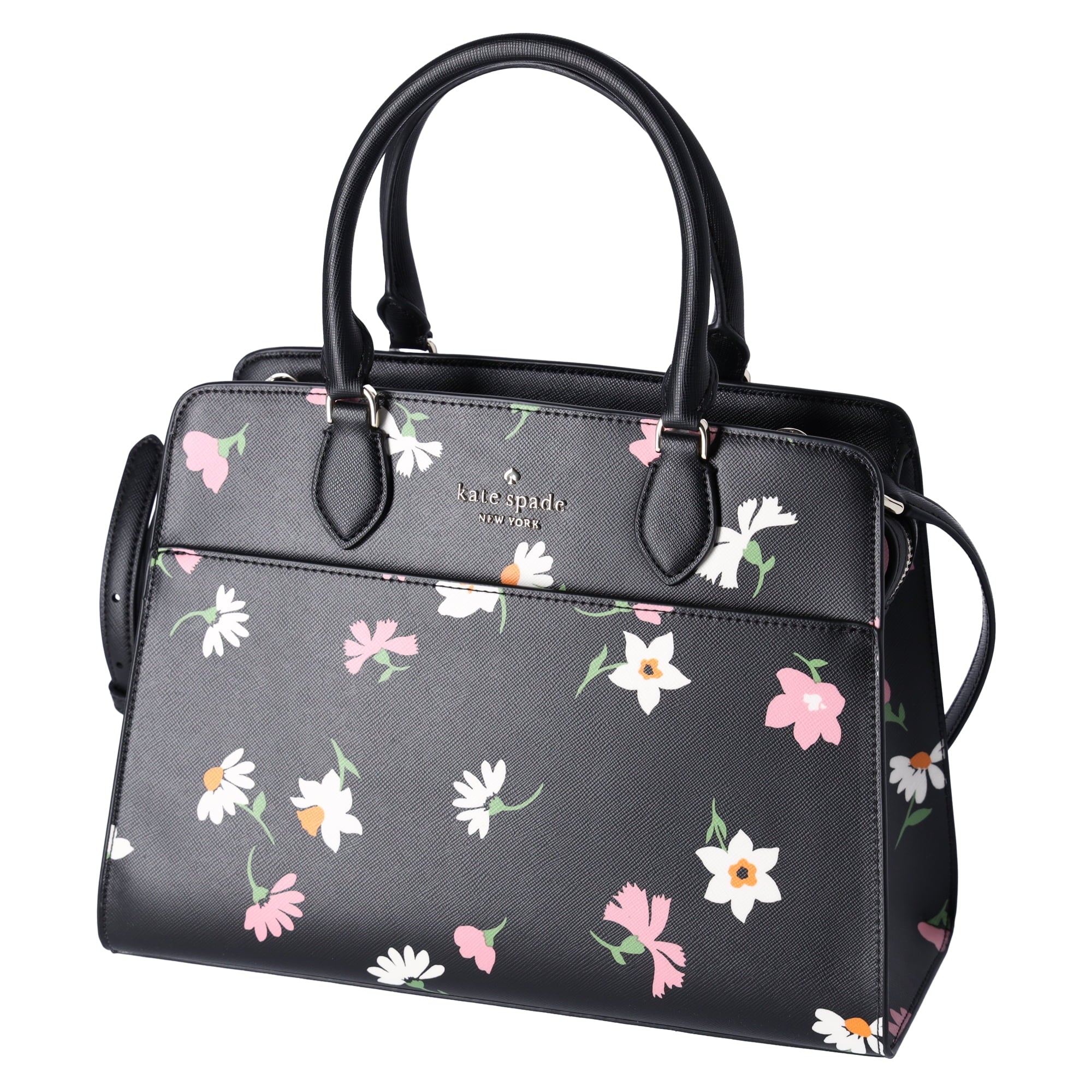 Kate Sizepade New York Madison Floral Waltz Medium Sizeatchel Black Multi