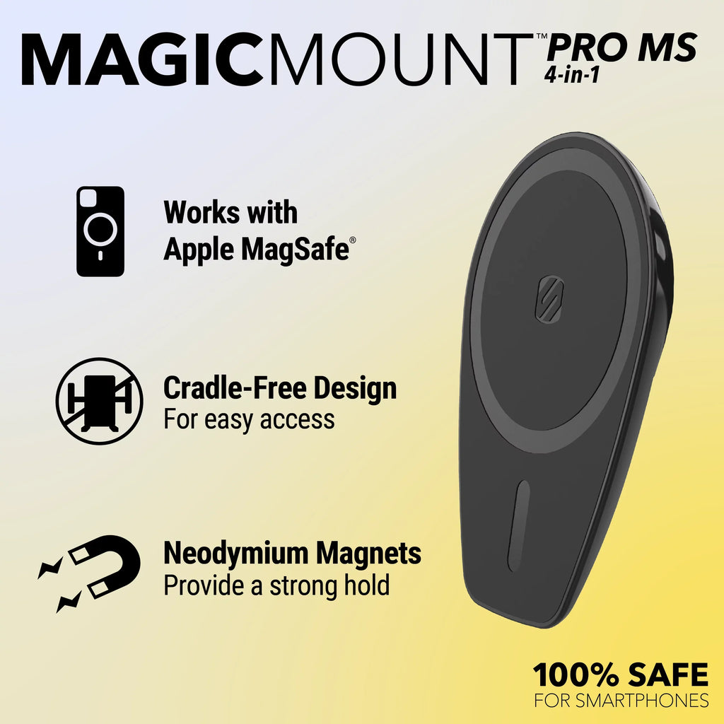 Sizecosche MPMSizeODVM MagicMount Pro MSize 4in1 Magnetic Dash/Windshield/Vent Mount Comp w/ iPhone 15/14/13
