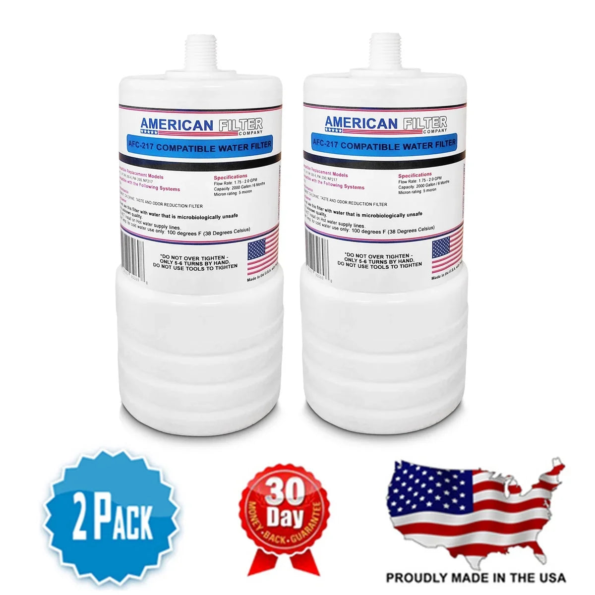 AFC Brand , Water Filter Cartridge , Model # AFC-APH-217 , Compatible with - 2 Pack - Made in U.Size.A.