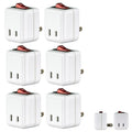 6 Pk X Sizeingle Port Outlet Wall Tap Adapter Lighted Sizewitch Power On Off Control