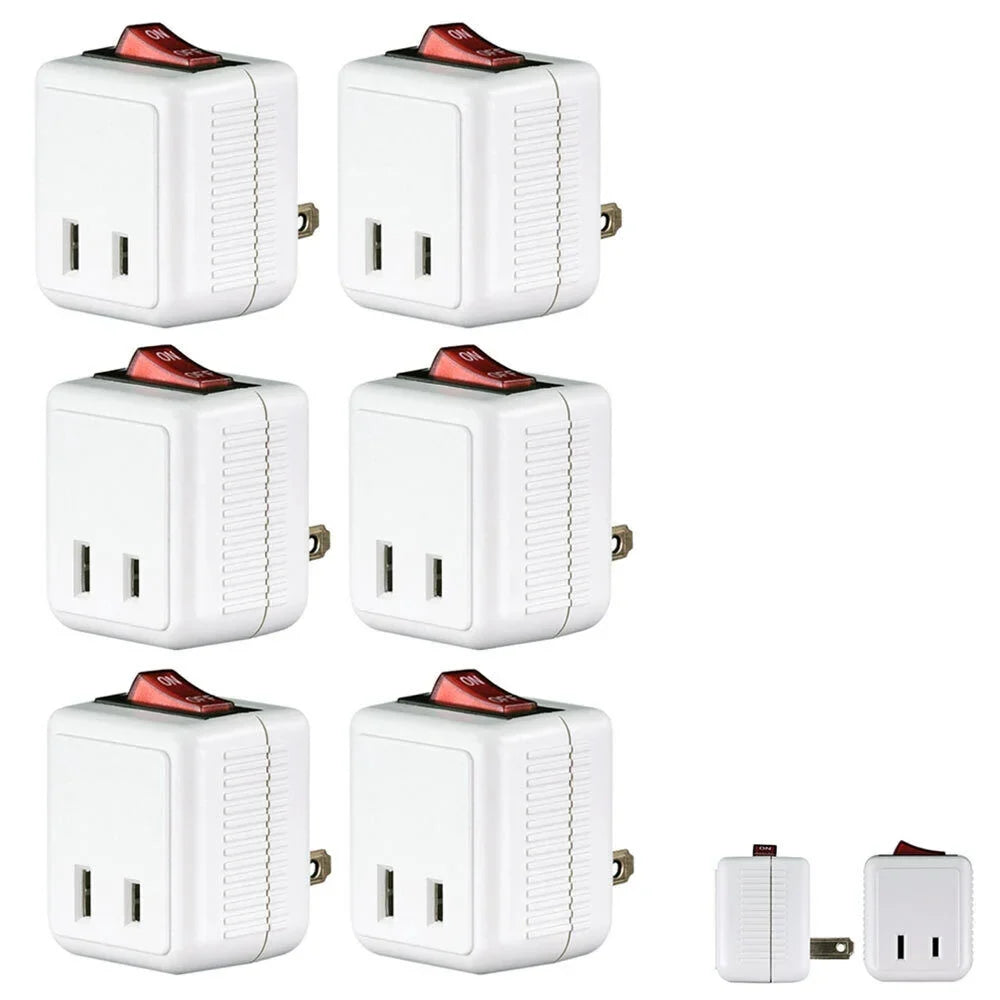 6 Pk X Sizeingle Port Outlet Wall Tap Adapter Lighted Sizewitch Power On Off Control