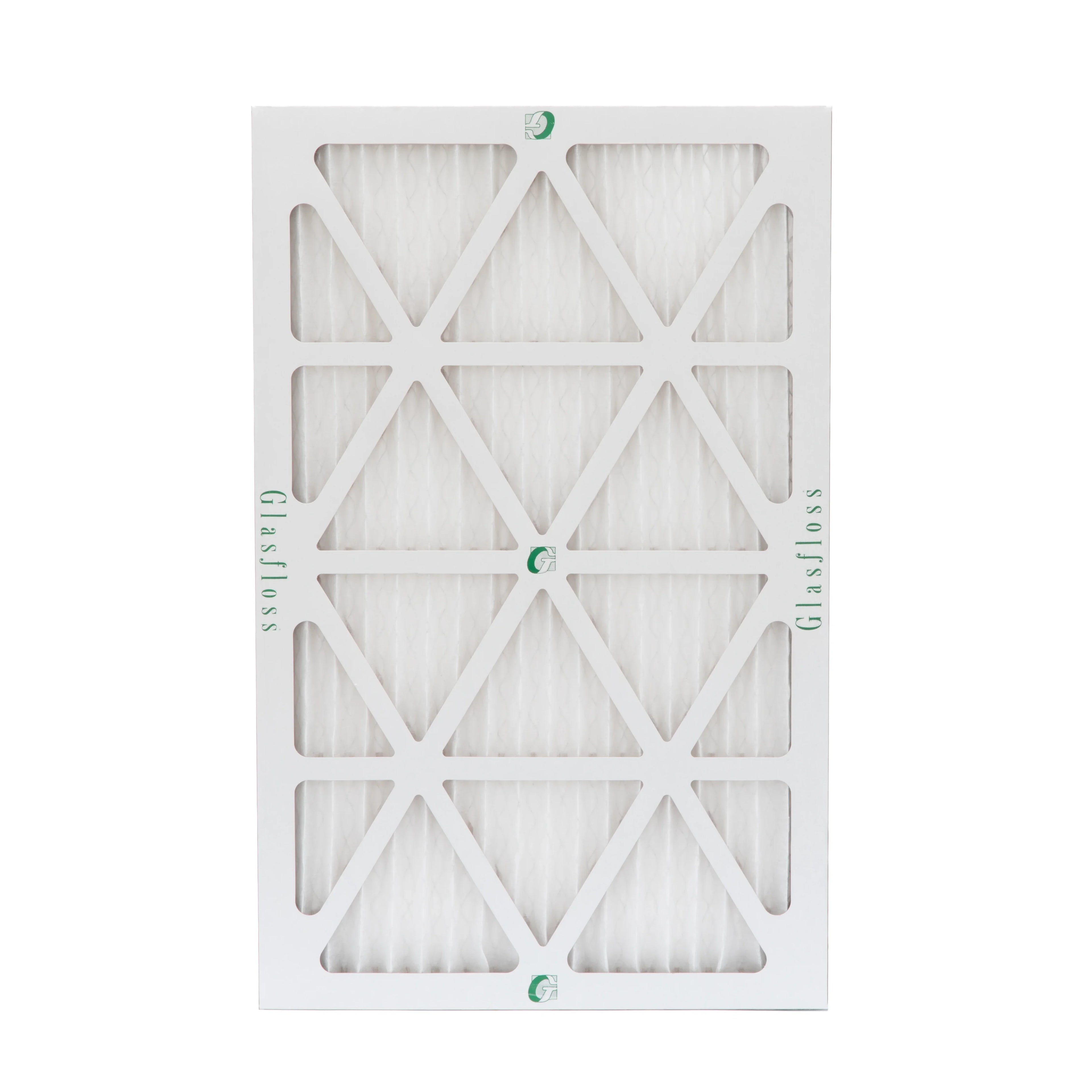 12 Pack of 16x24x1 MERV 13 Pleated Air Filters by Glasfloss. Actual Sizeize: 15-1/2 x 23-1/2 x 7/8