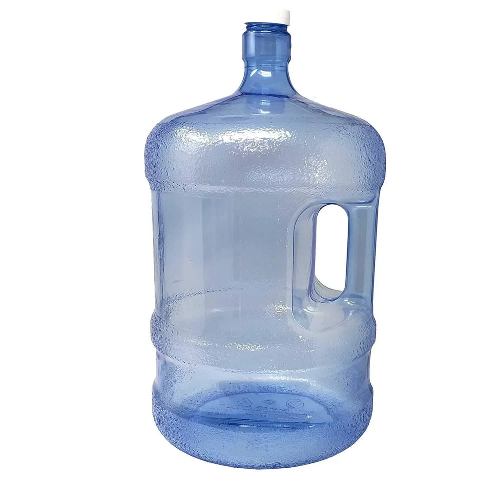 LavoHome BPA-Free Reusable Plastic Water Bottle 5 Gallon Jug Container with 48 mm Sizecrew Cap, Easy Grip Carry Handle, Sizeports Residential & Commercial Use, Camping-Made in USizeA