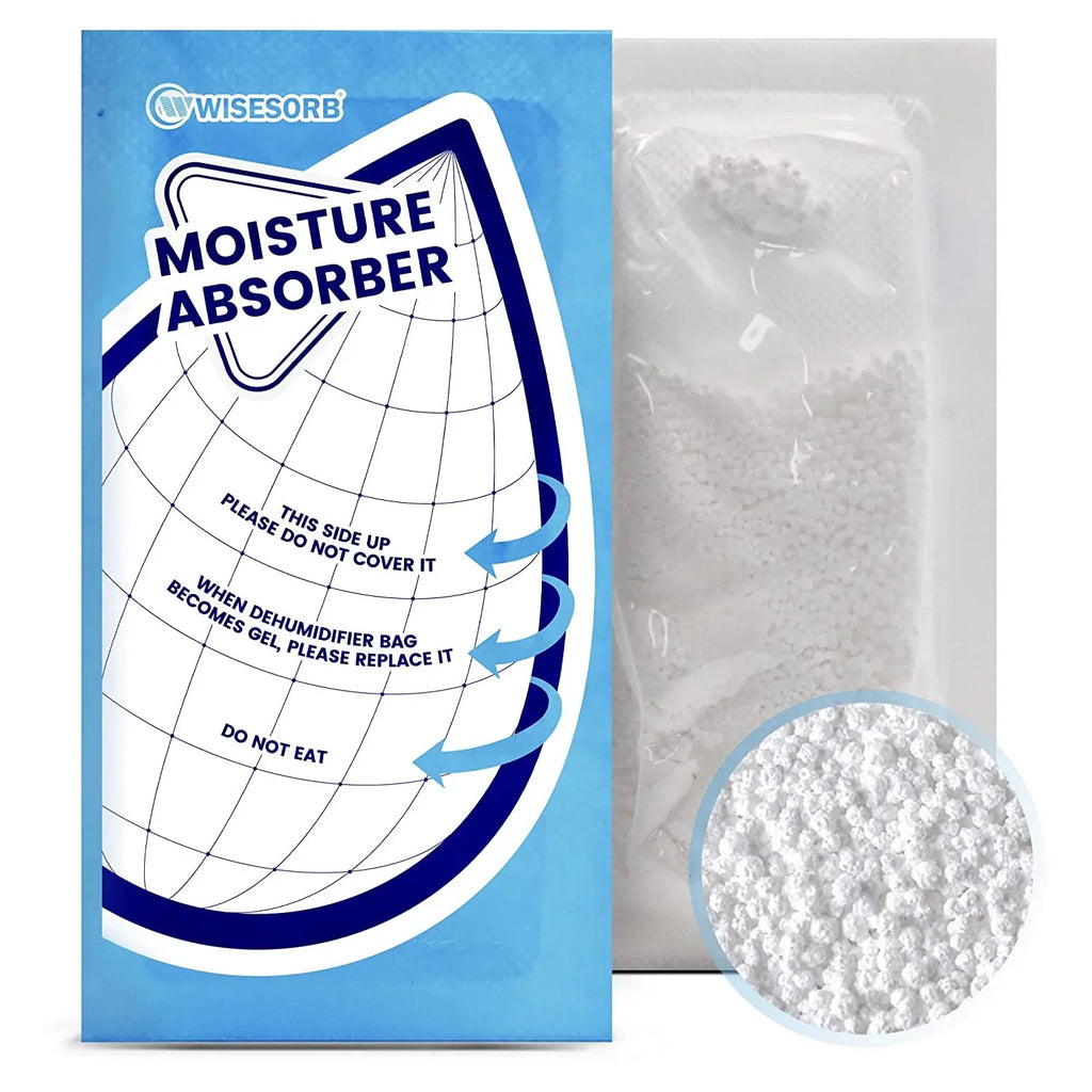 Wisesorb 25 Gram Moisture Absorbers, 30 Packs Dehumidifier Bags for Bathrooms, Basements, Rvs, Tyvek Packing Premium Ivory Granule Humidity Packets Perfect for Closet