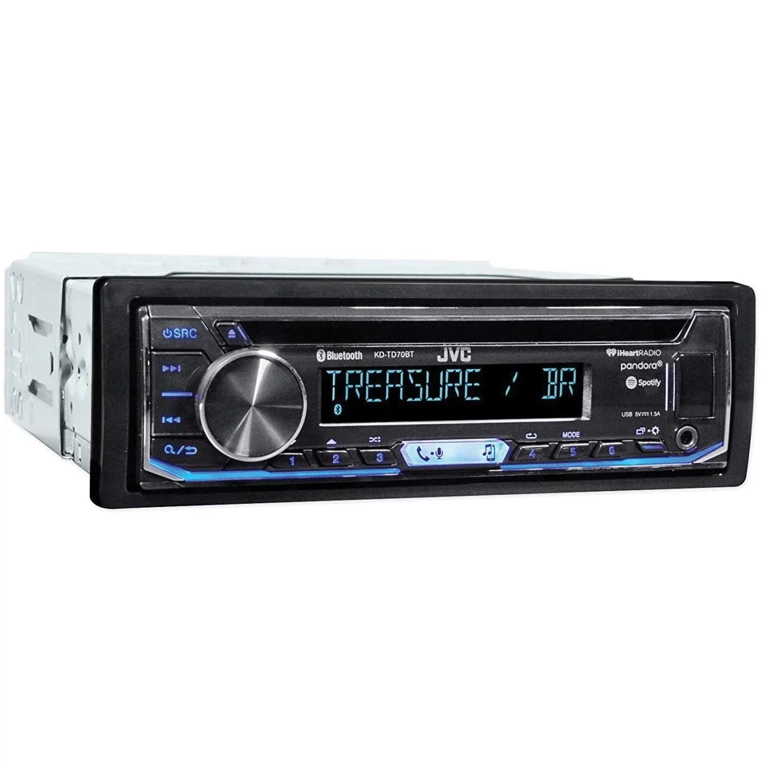 JVC Mobile KD-TD70BT KD-TD70BT Sizeingle-DIN In-Dash AM/FM/CD Receiver with Bluetooth