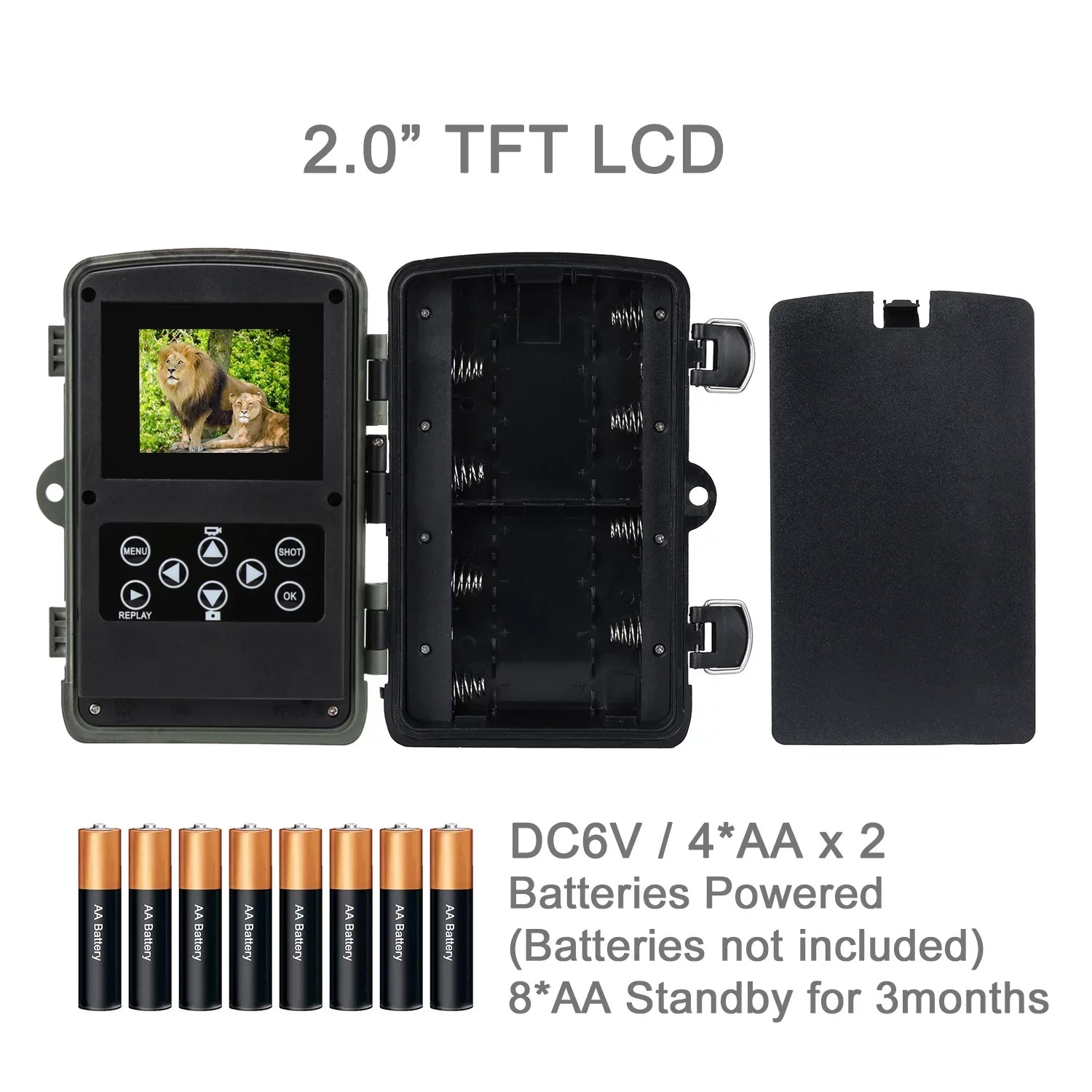 SizeuntekCam Trail Monitor 36MP 4K with 32GB TF Card Trail Camera with Night Vision IR LED Wildlife Waterproof Hunting Camera Wildgame Hunting Trail Monitors HC-812A