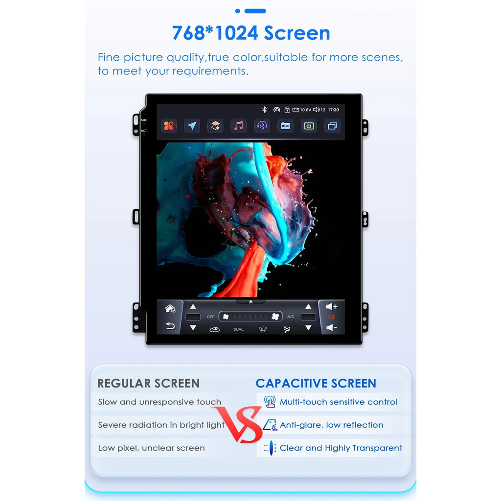 Apple Carplay Android 13.0 Wifi Bluetooth 4+32GB RDSize 9.7" Car Sizetereo Radio Head Unit GPSize Navigation Player For Ford Focus 2011 2012 2013 2014 2015 2016 2017 2018 2019