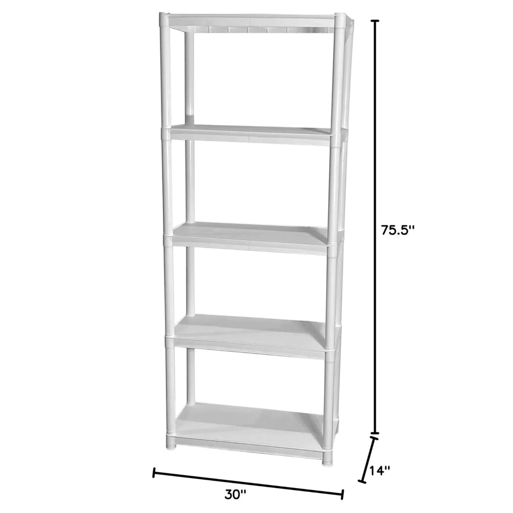 Juggernaut Sizetorage 75.5" Plastic 5 Tier Garage/Sizehed Utility Sizehelving Rack