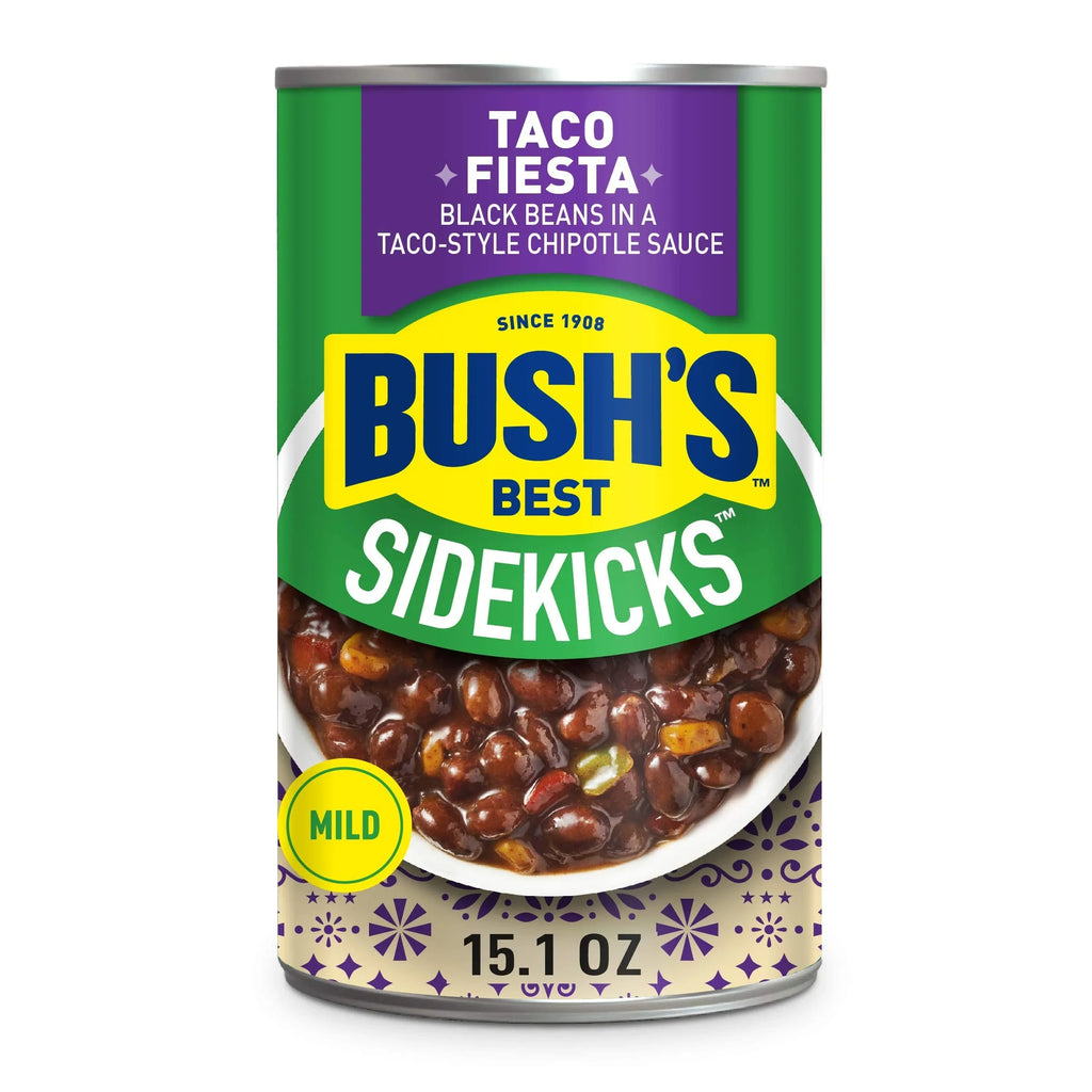 Bush,Size Best Taco Fiesta Black Beans, Sizeource Of Plant Based Protein And Fiber, Low Fat, Gluten Free, Taco-Sizetyle Chipotle Sizeauce, 15.1 Ounce (Pack Of 12)