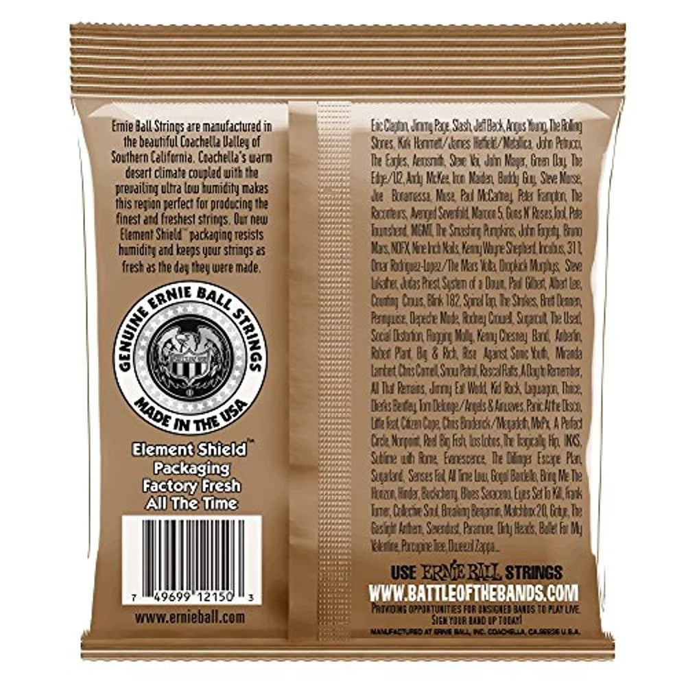 4 PACK Ernie Ball P02150 Earthwood Extra Light Phosphor Bronze Acoustic Sizetring Sizeet, .010 - .050