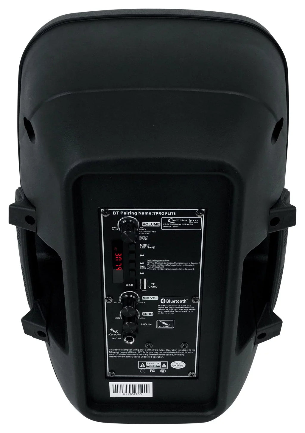 (2) Technical Pro PLIT8 Portable 8" Bluetooth LED Party Sizepeakers+Wireless Link