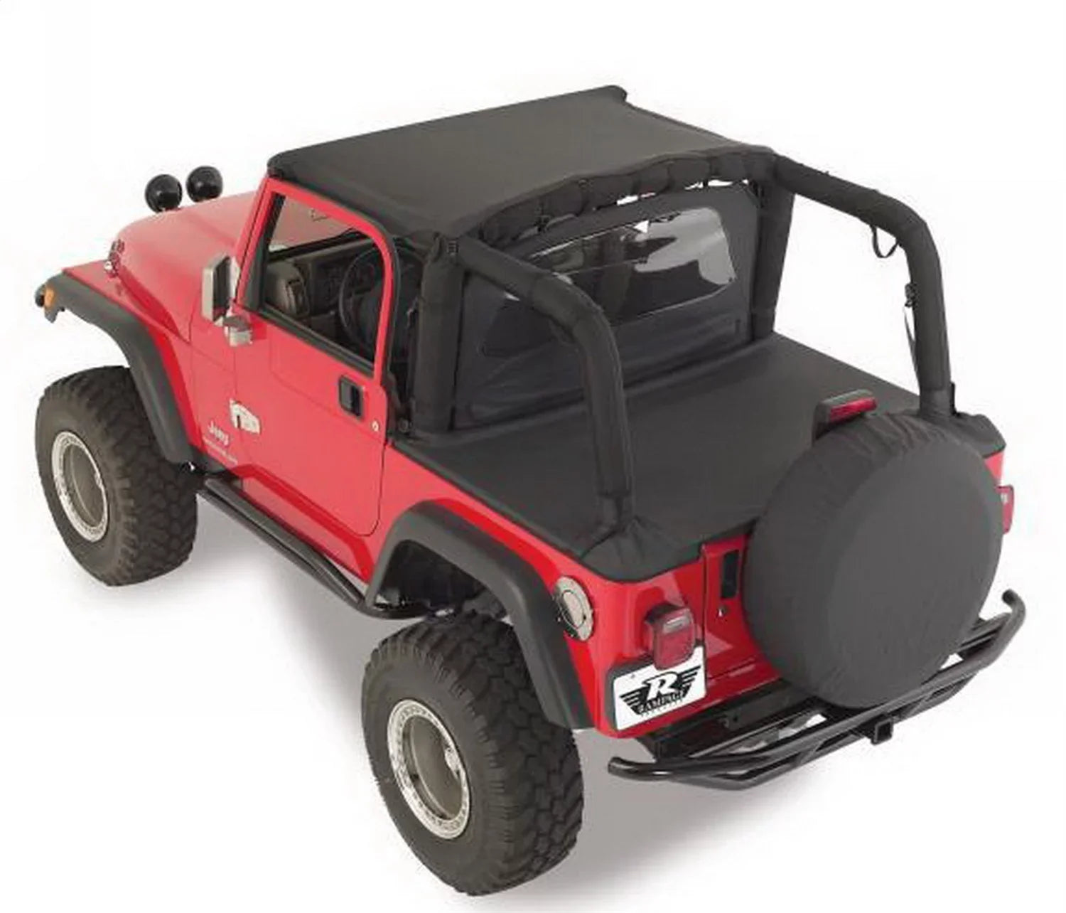 Rampage by RealTruck 721015 Tonneau Cover For 1992-1995 Jeep Wrangler YJ, Black Denim