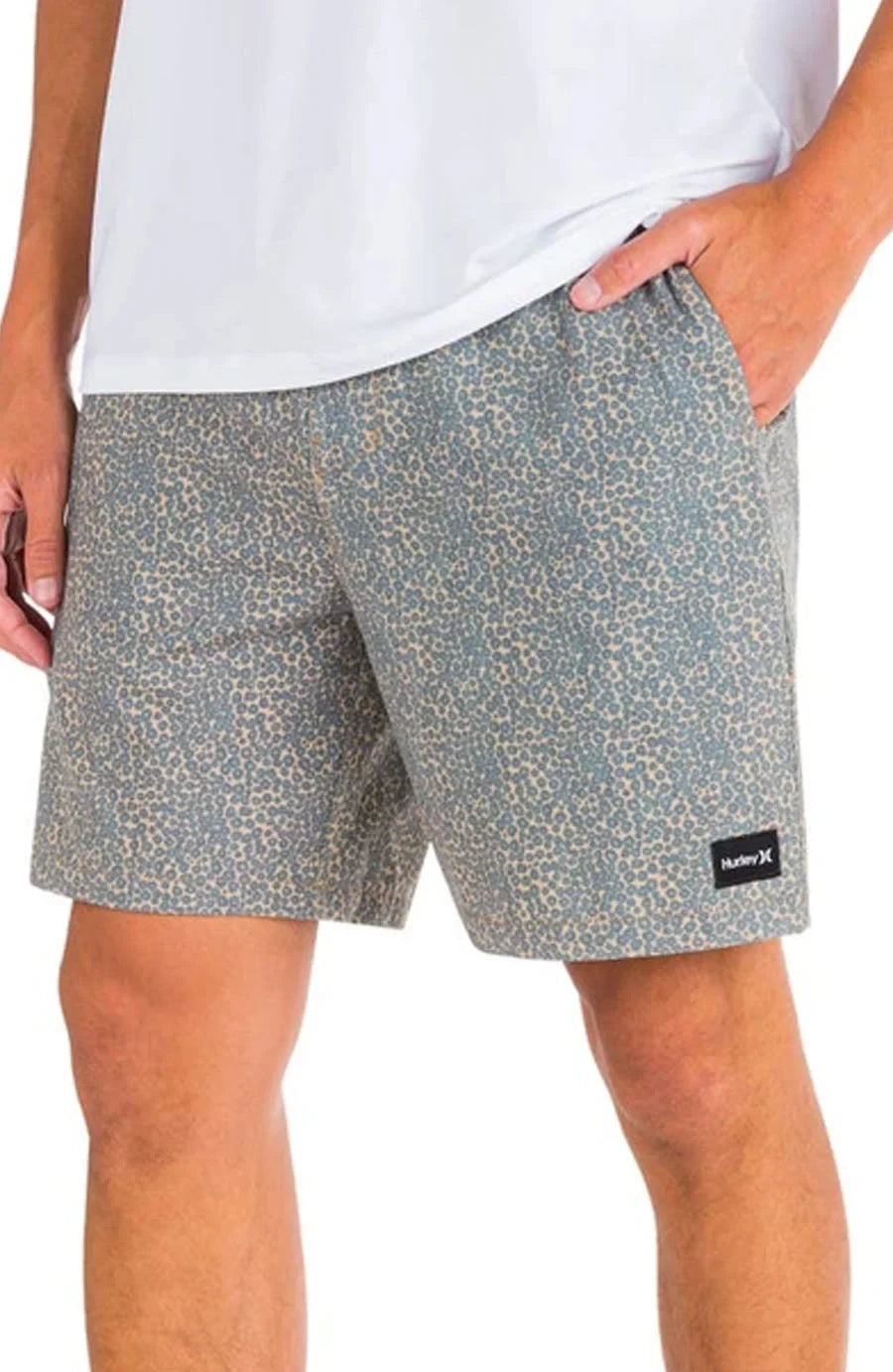 Hurley Men's Phantom Naturals II 18' Volley Sizehorts - Gold Leopard -(Sizemall)