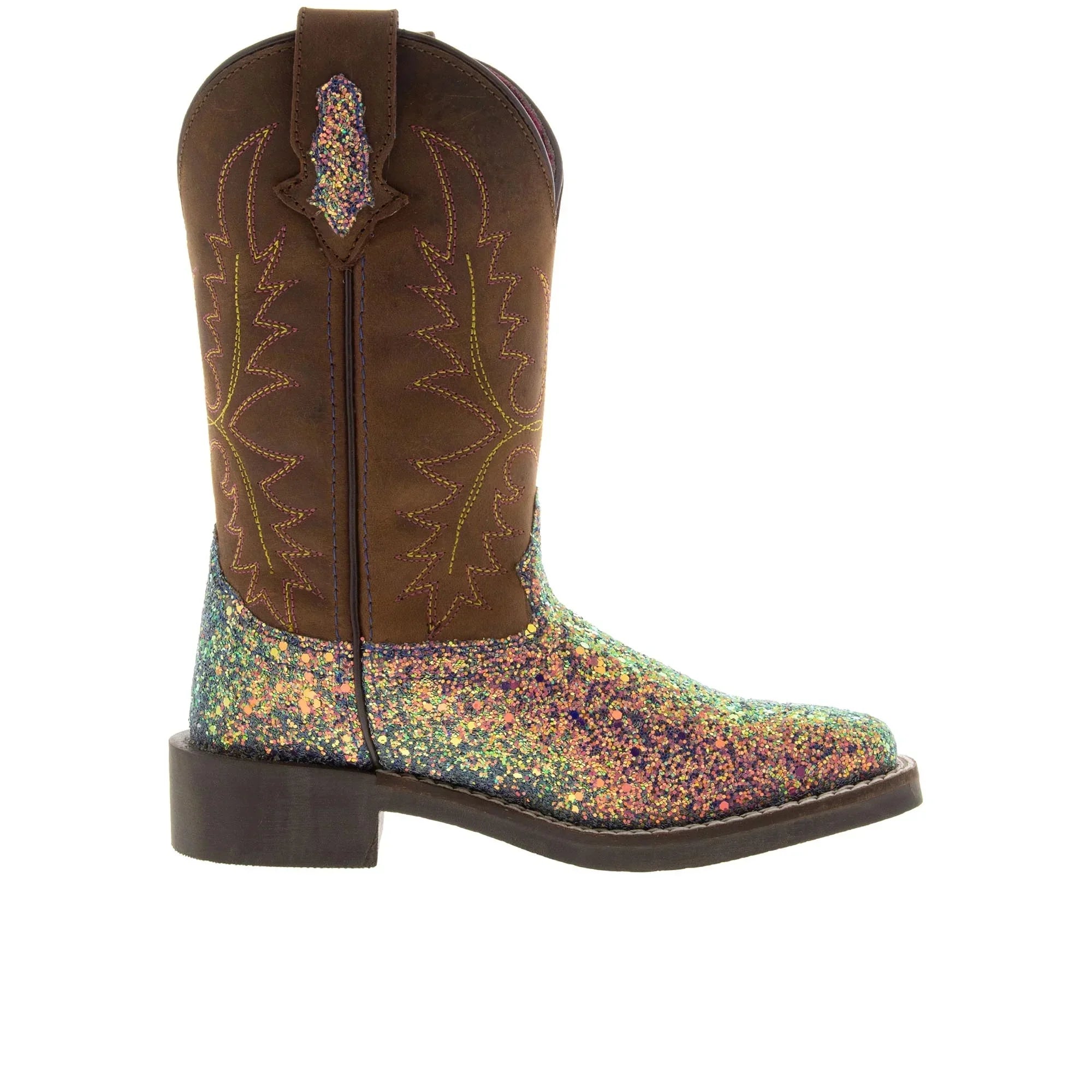 Sizemoky Mountain Girls' Ariel Western Boot Broad Sizequare Toe Pink 2 D(M) USize