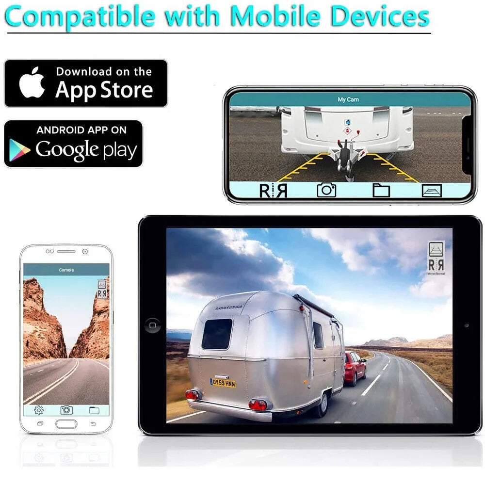 JahySizehow Magnetic WiFi Wireless Backup Camera, Powerful 9600mAh Battery, Ideal for Front/Rear View