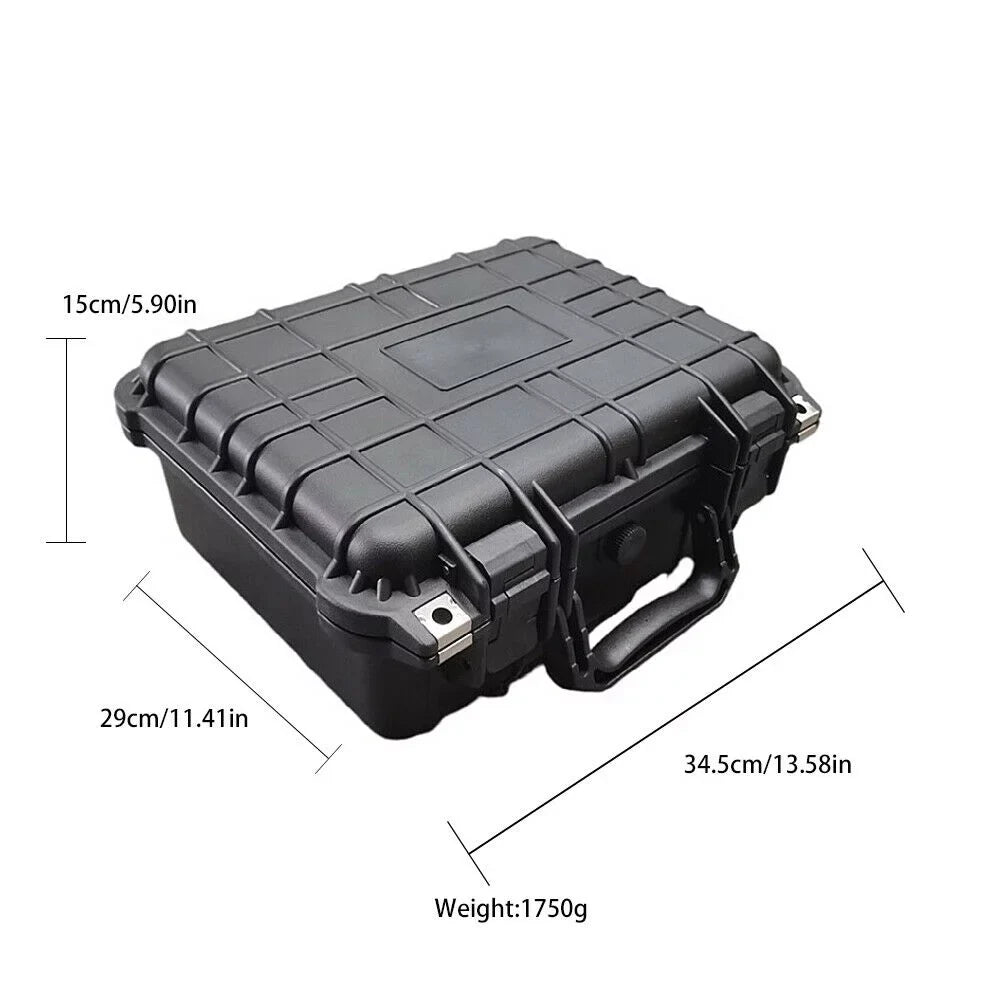 USize Camera Hard Case Waterproof with Pillow TSizeA Sizetandards 14" Sizehell Case Black