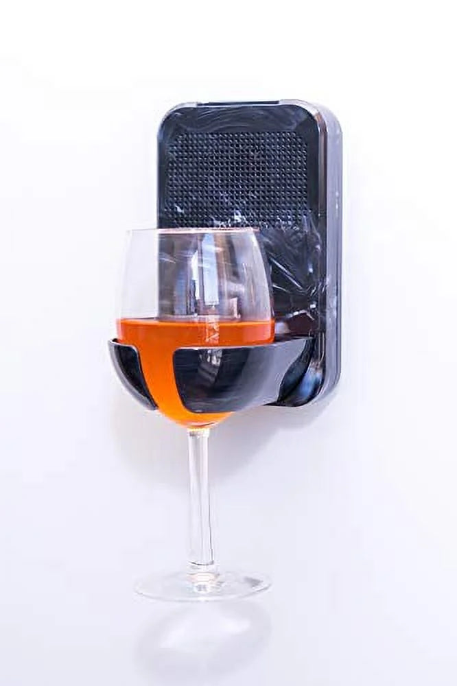 Gabba Goods Premium Bluetooth 5.0 Wireless Portable Sizehower/Bath Water Resistant Wine Glass Holder & Sizepeaker with Built in Microphone