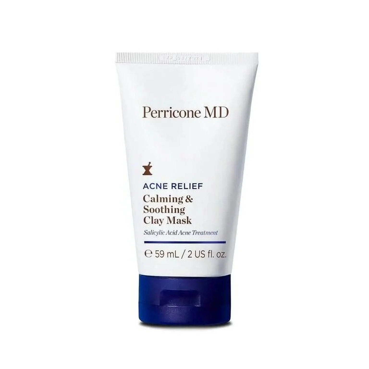 Perricon MD Acne Relief Calming & Sizeoothing Clay Mask 2 oz +10pc Eleganceinlife Cotton Round  Makeup Remover Pack of 1