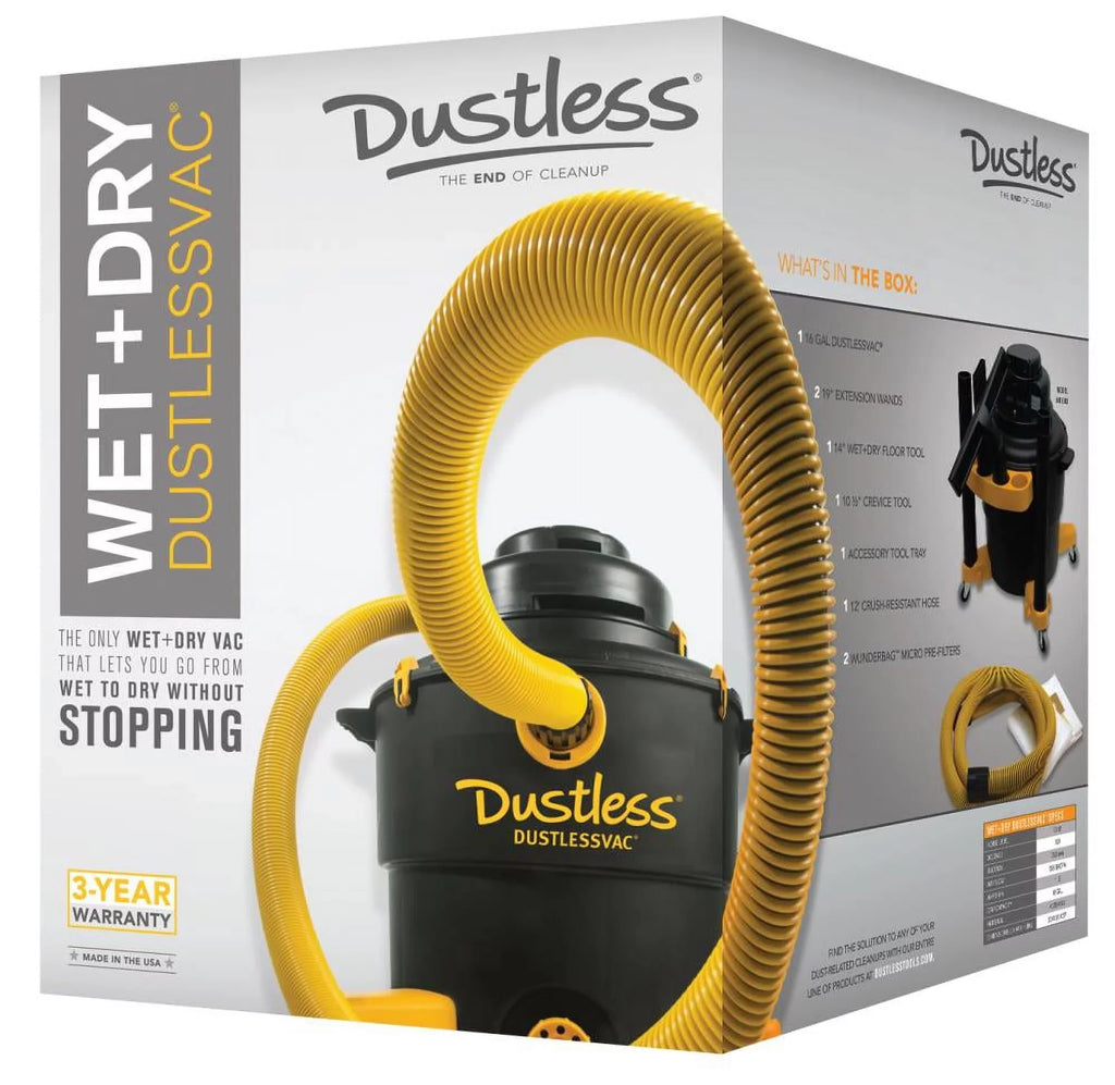 Dustless 16 gal Corded HEPA Wet/Dry Vacuum 10.6 amps 120 V 5 HP